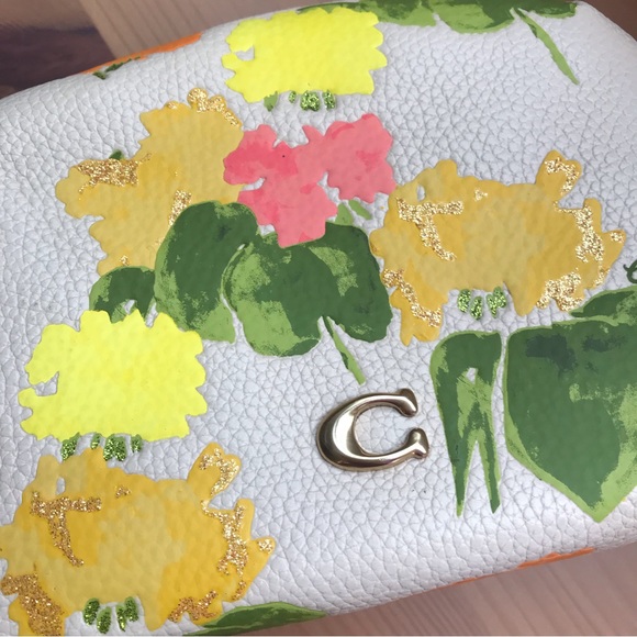 🌸🍃Coach Julienne Cosmetic Case 17 With Floral Print - Picture 4 of 11